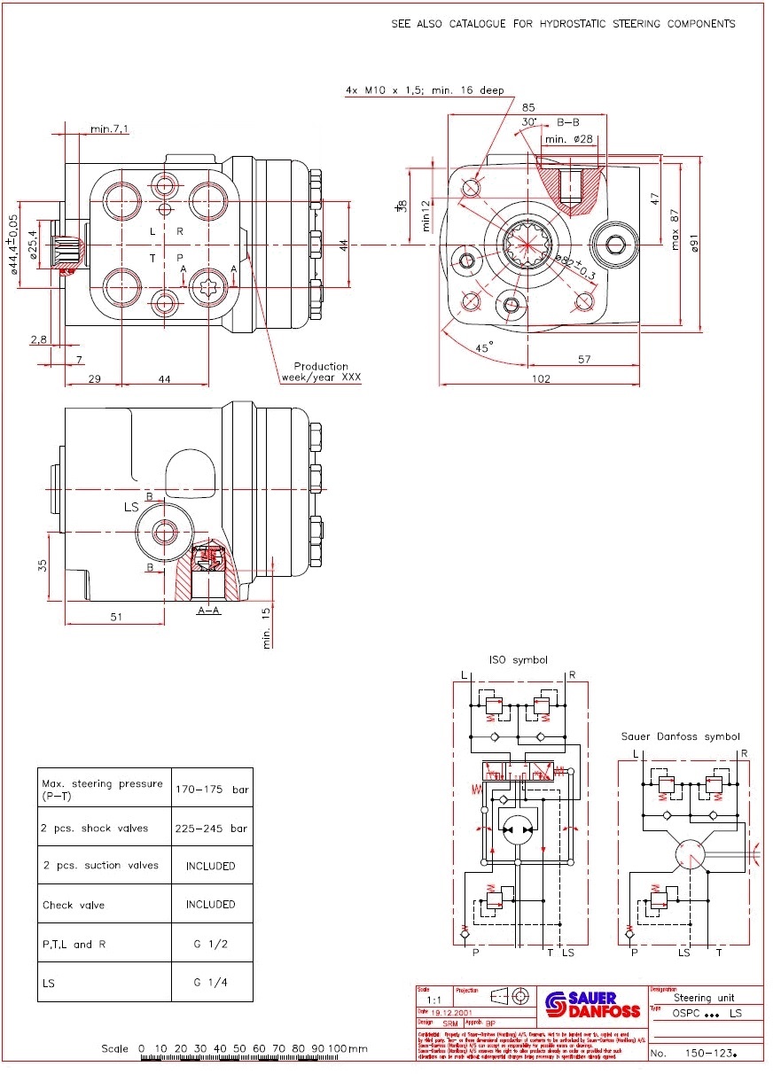 150-3134 OSPC 200 LS Sauer Danfoss Steering Unit Orbitrol 200 Cm3 Load Sensing Steering Unit 150-3134 OSPC 200 LS Sauer Danfoss Steering Unit Orbitrol 200 Cm3 Load Sensing Steering Unit
